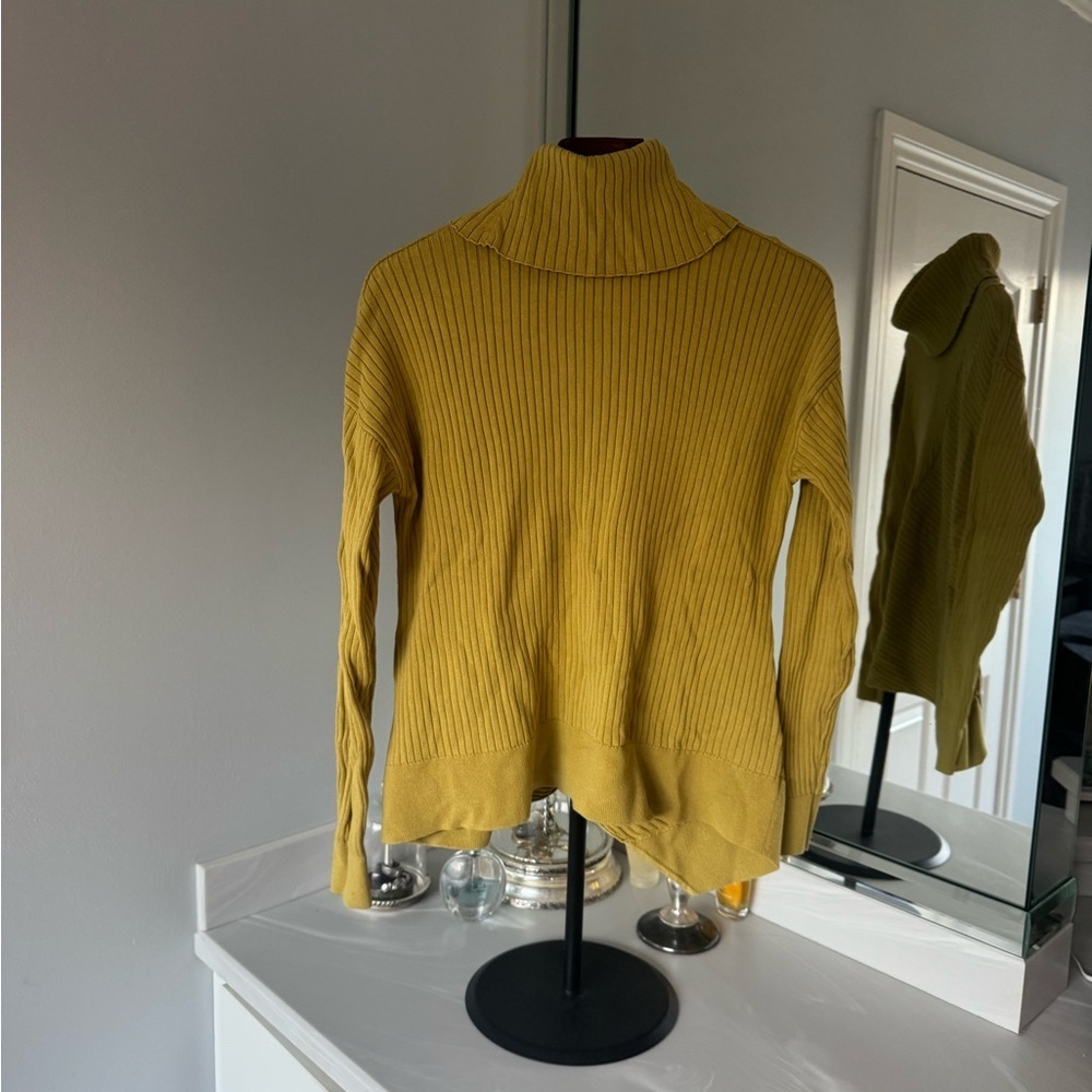 CAbi Green Cowl Neck Happy Sweater US M - Picture 7 of 7